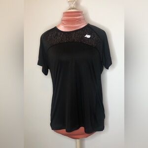 New Balance Dri fit short sleeve athletic top Black Women’s Size L XL